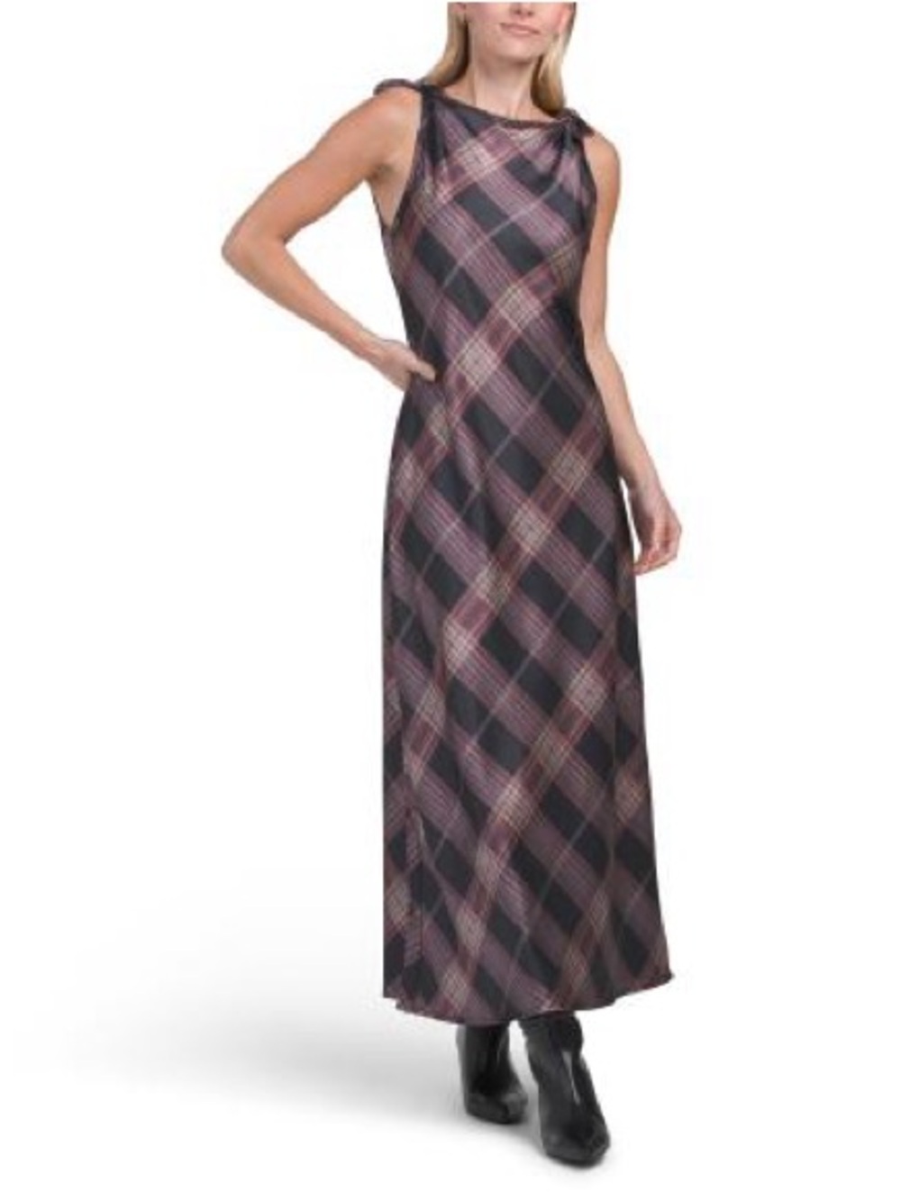 Camila Coelho Pull Over Maxi Satin Printed Dress